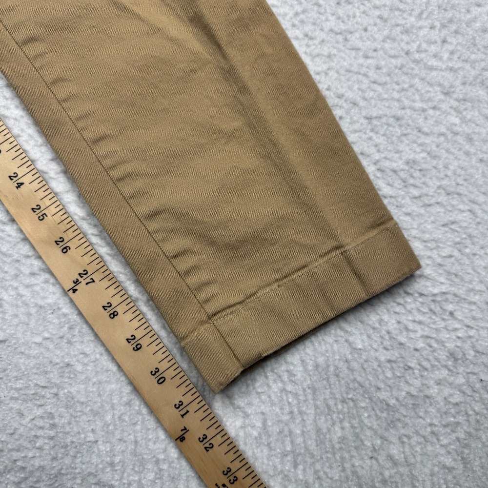 J. Crew Stretch Chino Casual Khaki Beige Straight Leg Pants Men's Size 32x34 - Picture 9 of 14